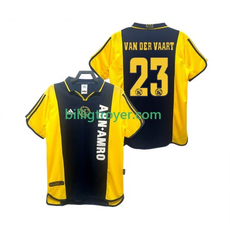 Billige Fotballdrakter AFC Ajax VAN DER VAART 23 2000 2001 Retro Bortedraktsett Kortermet